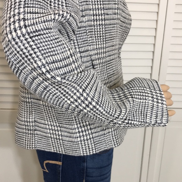 Club Monaco Wool Blend Glen Plaid Blazer Size 8 - Picture 8 of 15